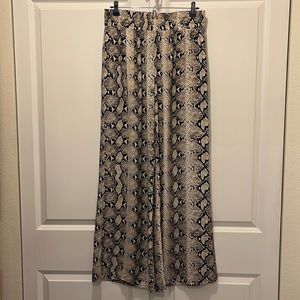 L’Agence Python Print Silk Pants
